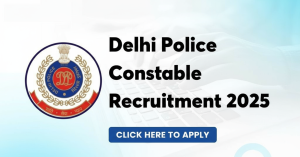Image of Delhi Police Constable Recruitment 2020, featuring a free job alert for interested candidates.