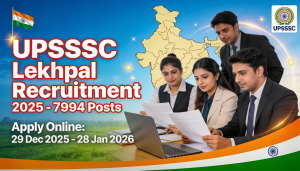 UPSSSC Lekhpal recruitment announcement for the years 2025-2026, featuring application details and eligibility criteria
